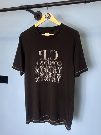 Medium C.P. Company Black Reverse Graphic Print T-Shirt